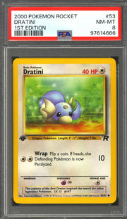 Pokemon Team Rocket 1st Edition Dratini 53/82 PSA 8