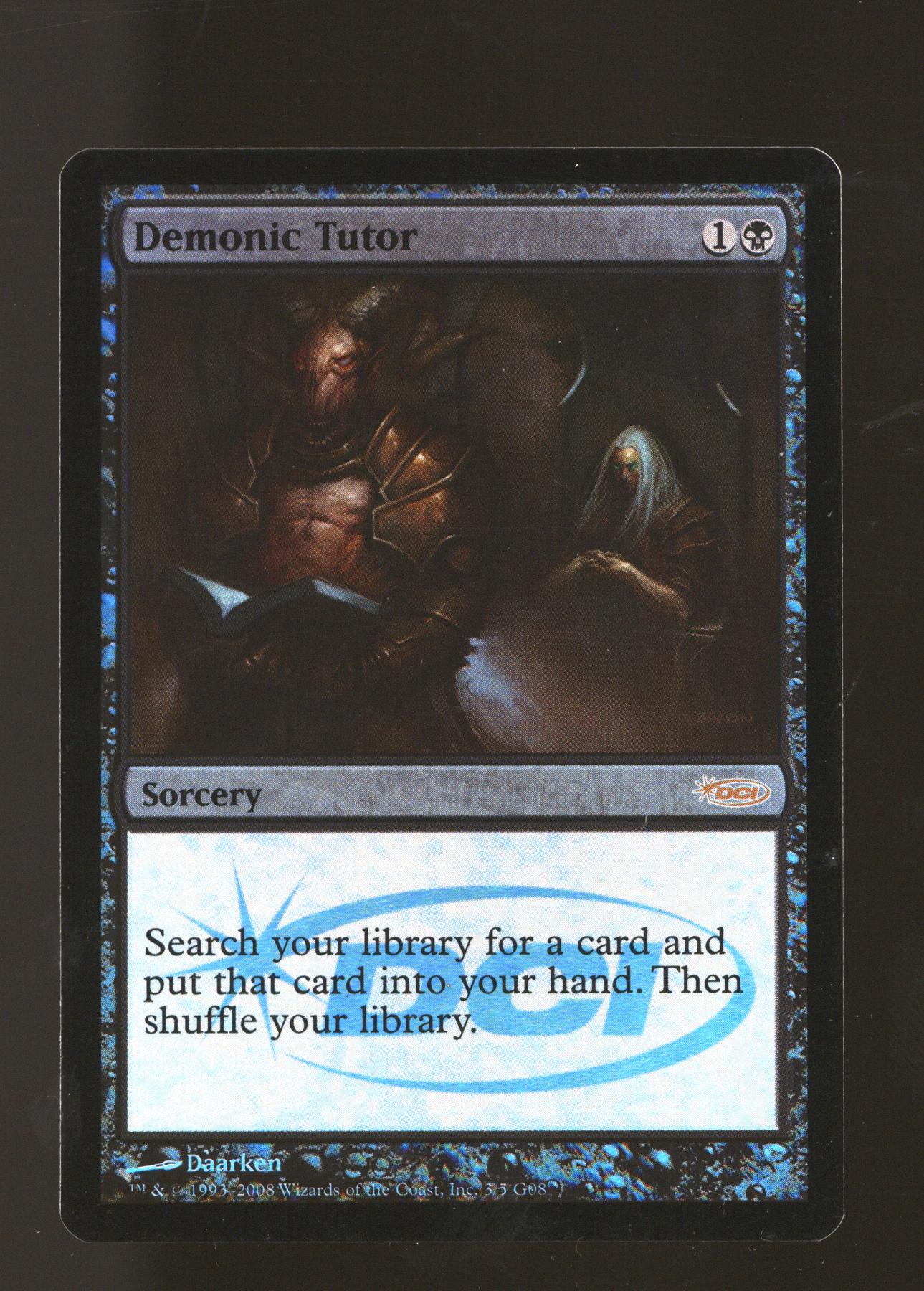 Magic the Gathering Judge Promo FOIL Demonic Tutor OG LIGHTLY PLAYED LP