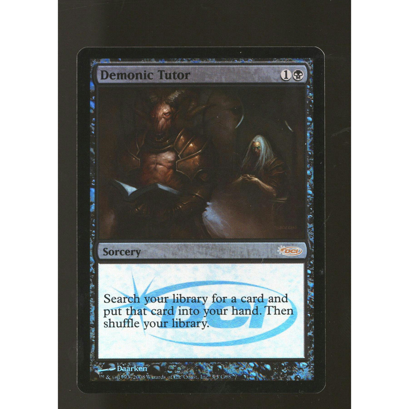 Magic the Gathering Judge Promo FOIL Demonic Tutor OG LIGHTLY PLAYED LP