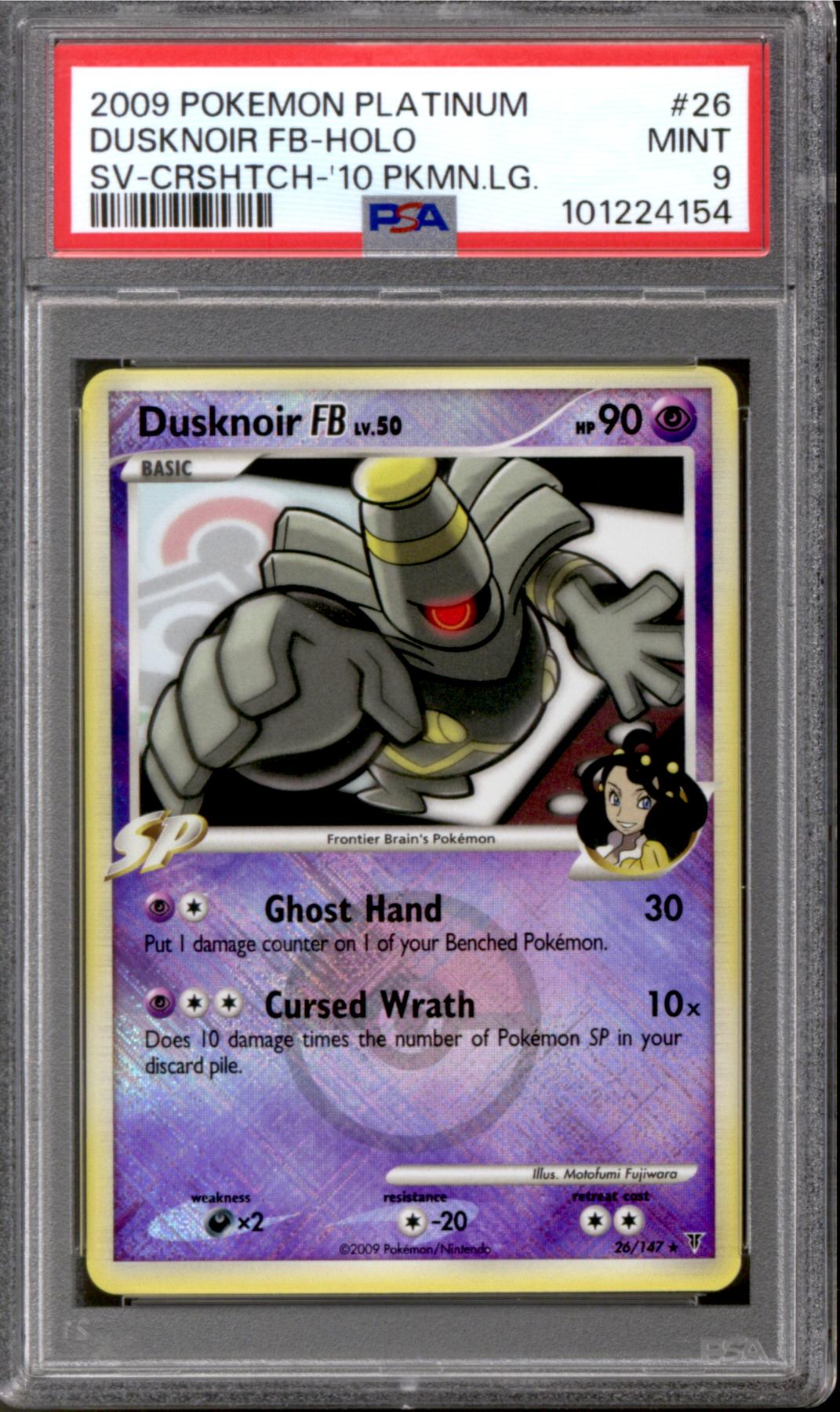 Pokemon Supreme Victors League Promo Cross-Hatch Reverse Holo Foil Dusknoir FB 26/147 PSA 9