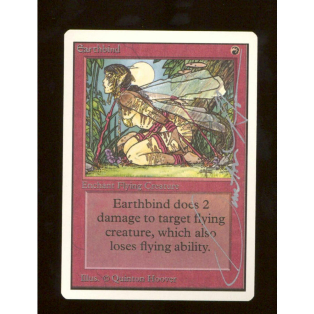 Magic the Gathering Unlimited Earthbind NEAR MINT NM Signed by Quinton Hoover Auto