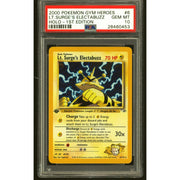 Pokemon Gym Heroes 1st Edition Lt. Surge's Electabuzz 6/132 PSA 10 GEM MINT