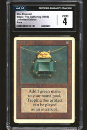 Magic the Gathering Unlimited Mox Emerald CGC 4 MODERATELY PLAYED MP