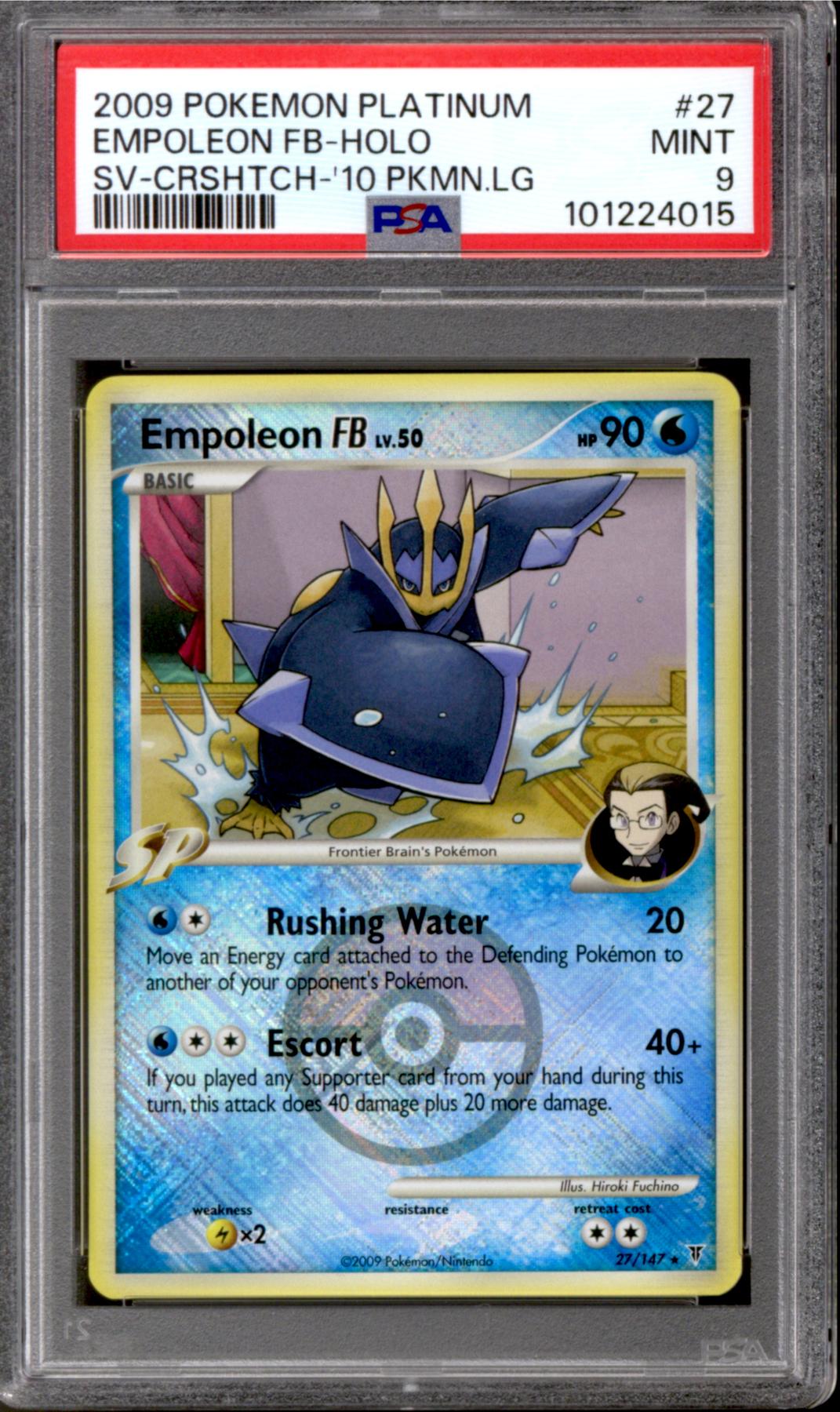 Pokemon Supreme Victors League Promo Cross-Hatch Reverse Holo Foil Empoleon FB 27/147 PSA 9