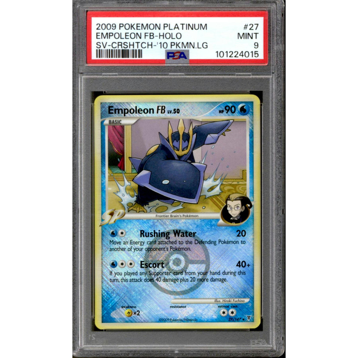 Pokemon Supreme Victors League Promo Cross-Hatch Reverse Holo Foil Empoleon FB 27/147 PSA 9