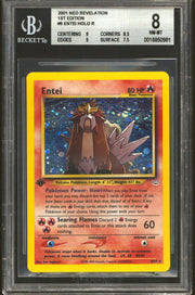 Pokemon Neo Revelation 1st Edition Entei 6/64 BGS 8 (9, 8.5, 9, 7.5)