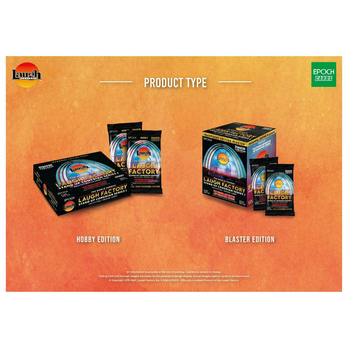 2026 Epoch Laugh Factory Stand Up Comedian Series 1 Blaster Box