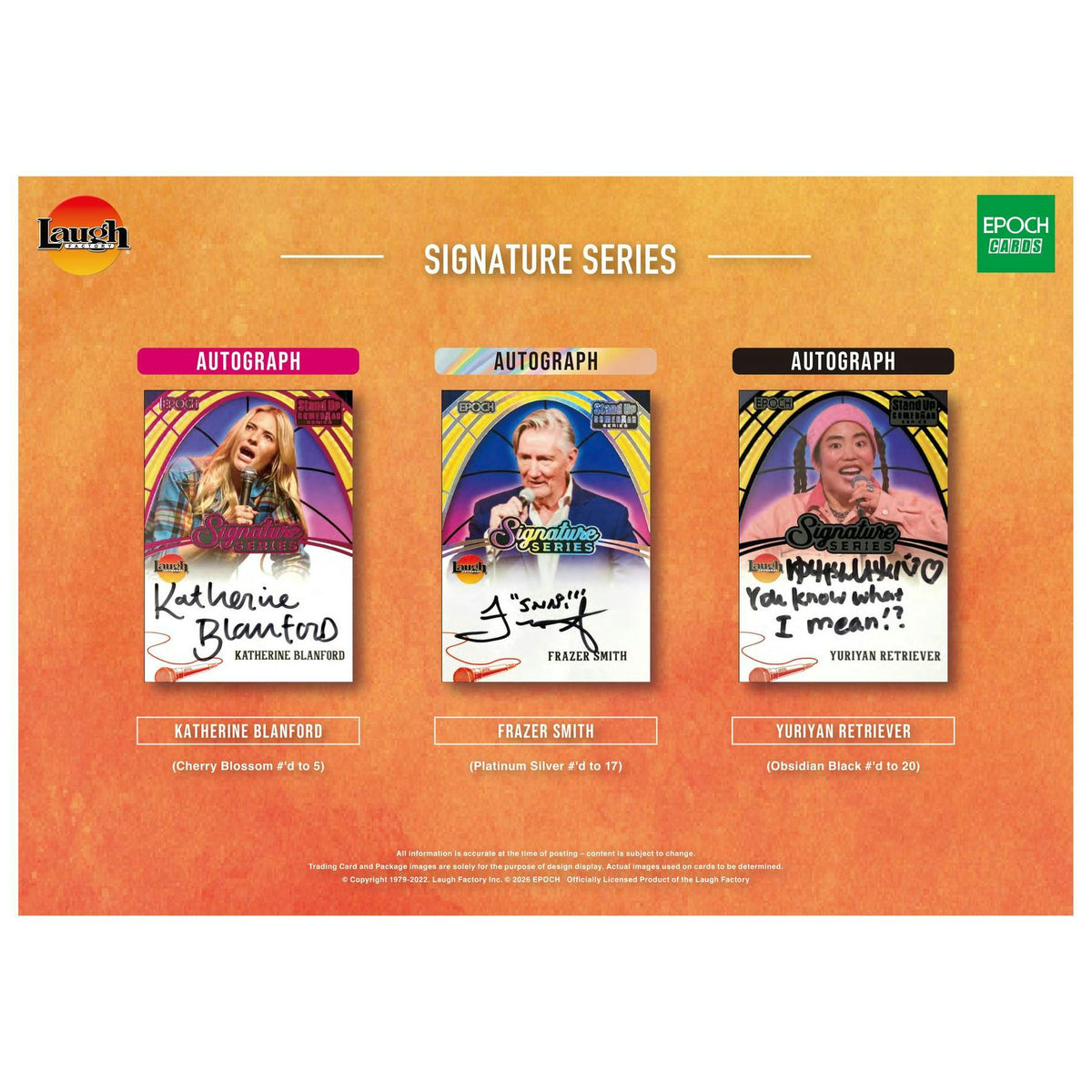 2026 Epoch Laugh Factory Stand Up Comedian Series 1 Blaster Box