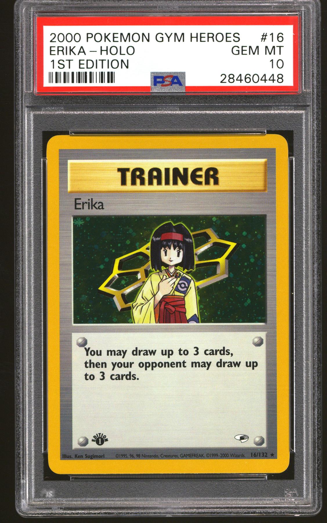 Pokemon Gym Heroes 1st Edition Erika 16/132 PSA 10 GEM MINT
