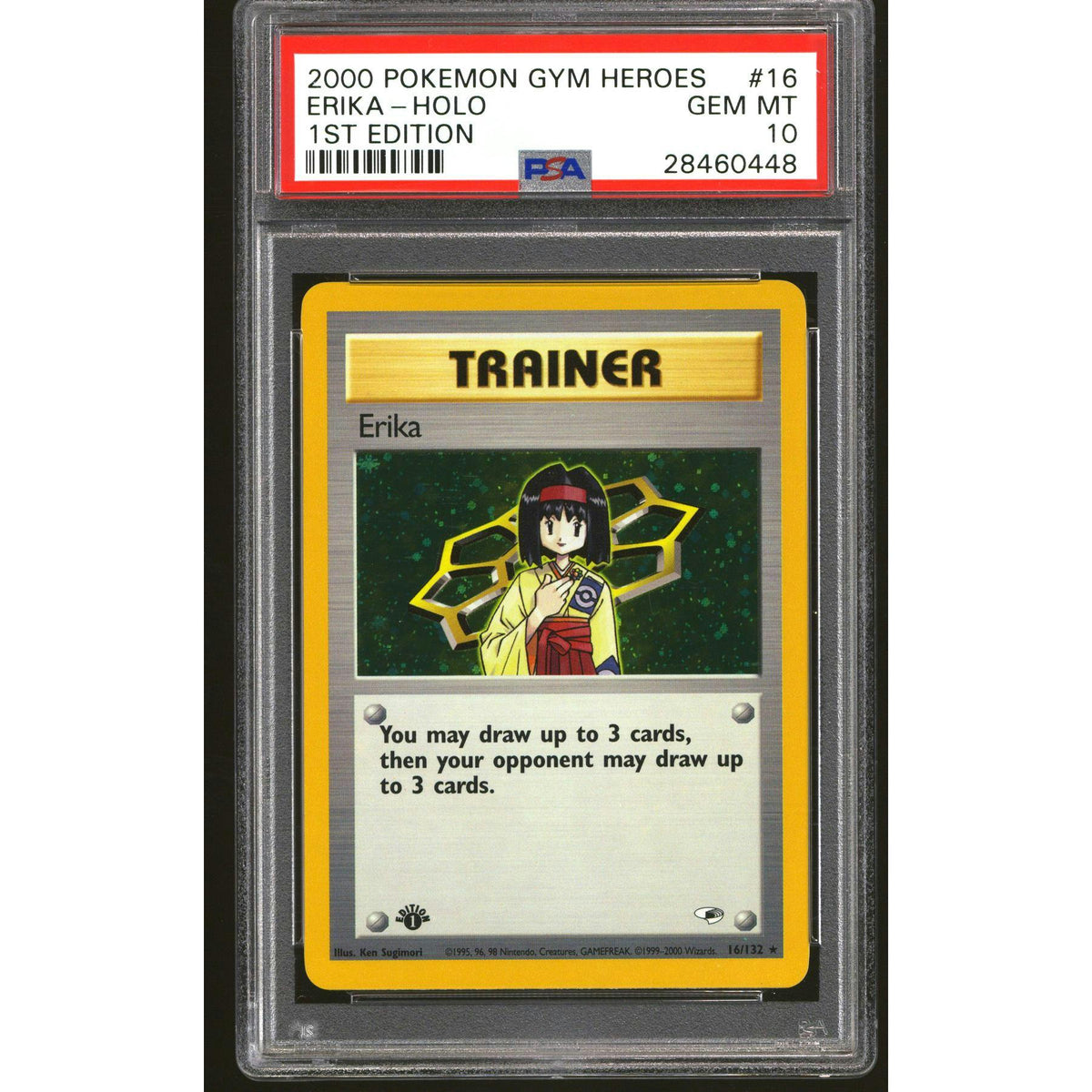 Pokemon Gym Heroes 1st Edition Erika 16/132 PSA 10 GEM MINT