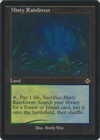 Magic the Gathering Modern Horizons 2 Retro Frame ETCHED FOIL Misty Rainforest NEAR MINT NM