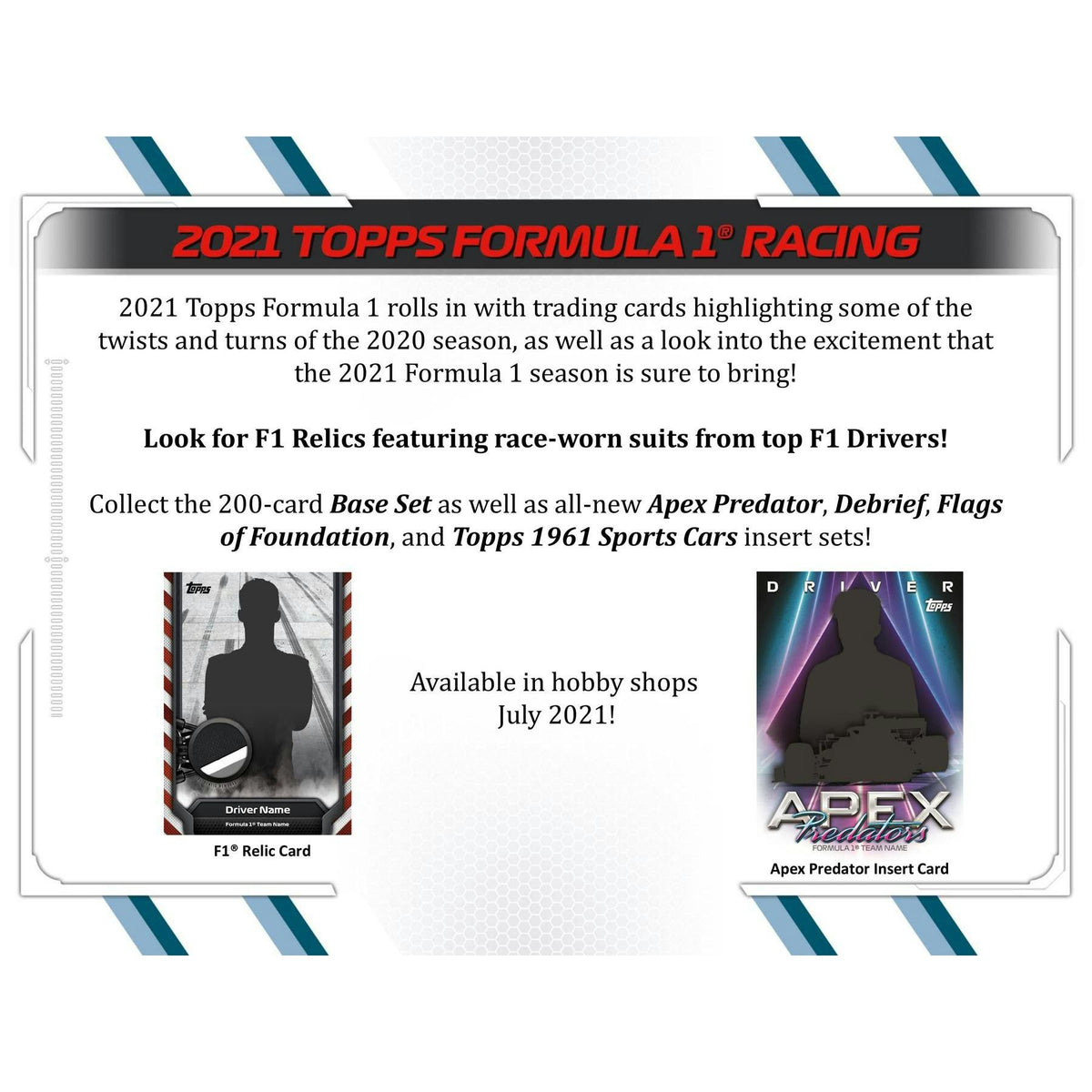 2021 Topps F1 Formula 1 Racing Hobby Box