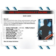 2021 Topps F1 Formula 1 Racing Hobby Box