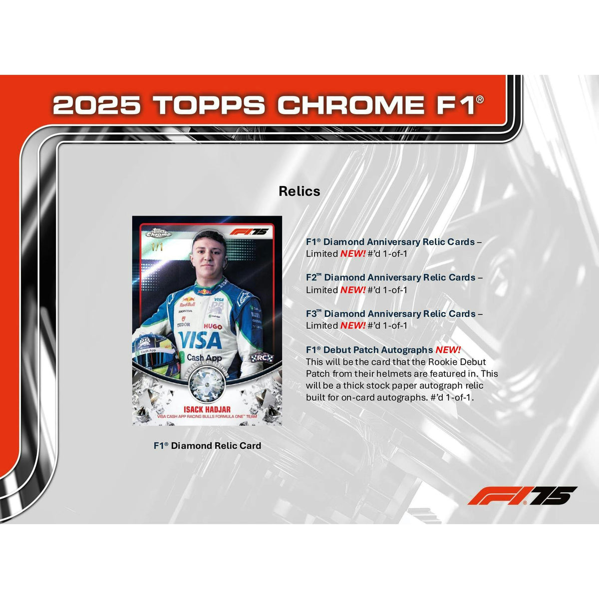 2025 Topps Chrome F1 Formula 1 Hobby Box