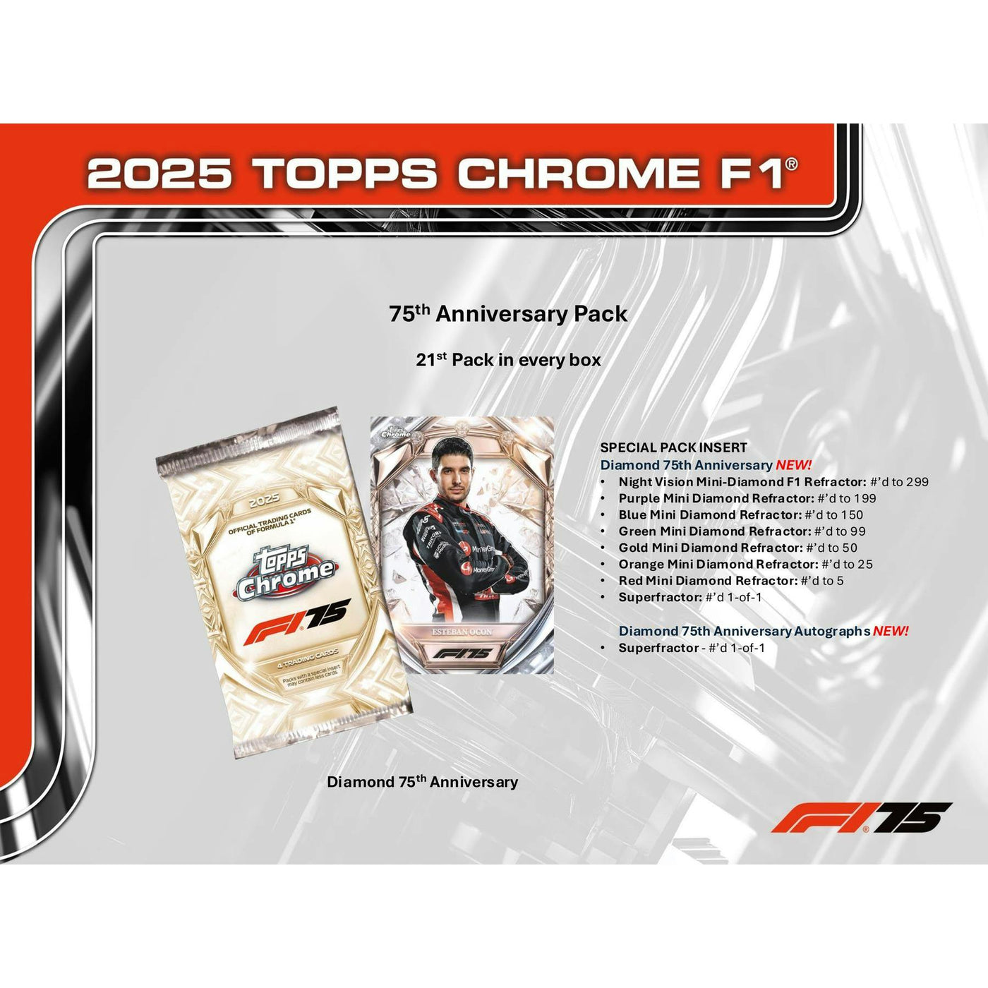 2025 Topps Chrome F1 Formula 1 Hobby Box