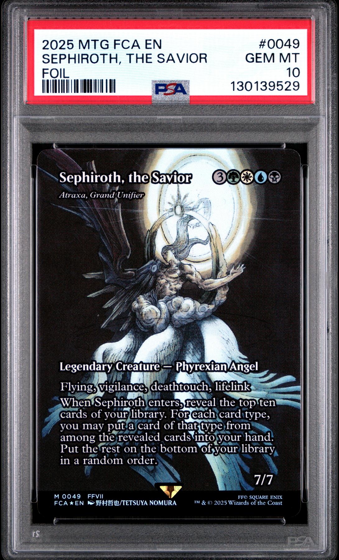Magic the Gathering Final Fantasy Sephiroth, the Savior Atraxa, Grand Unifier FOIL PSA 10 GEM MINT