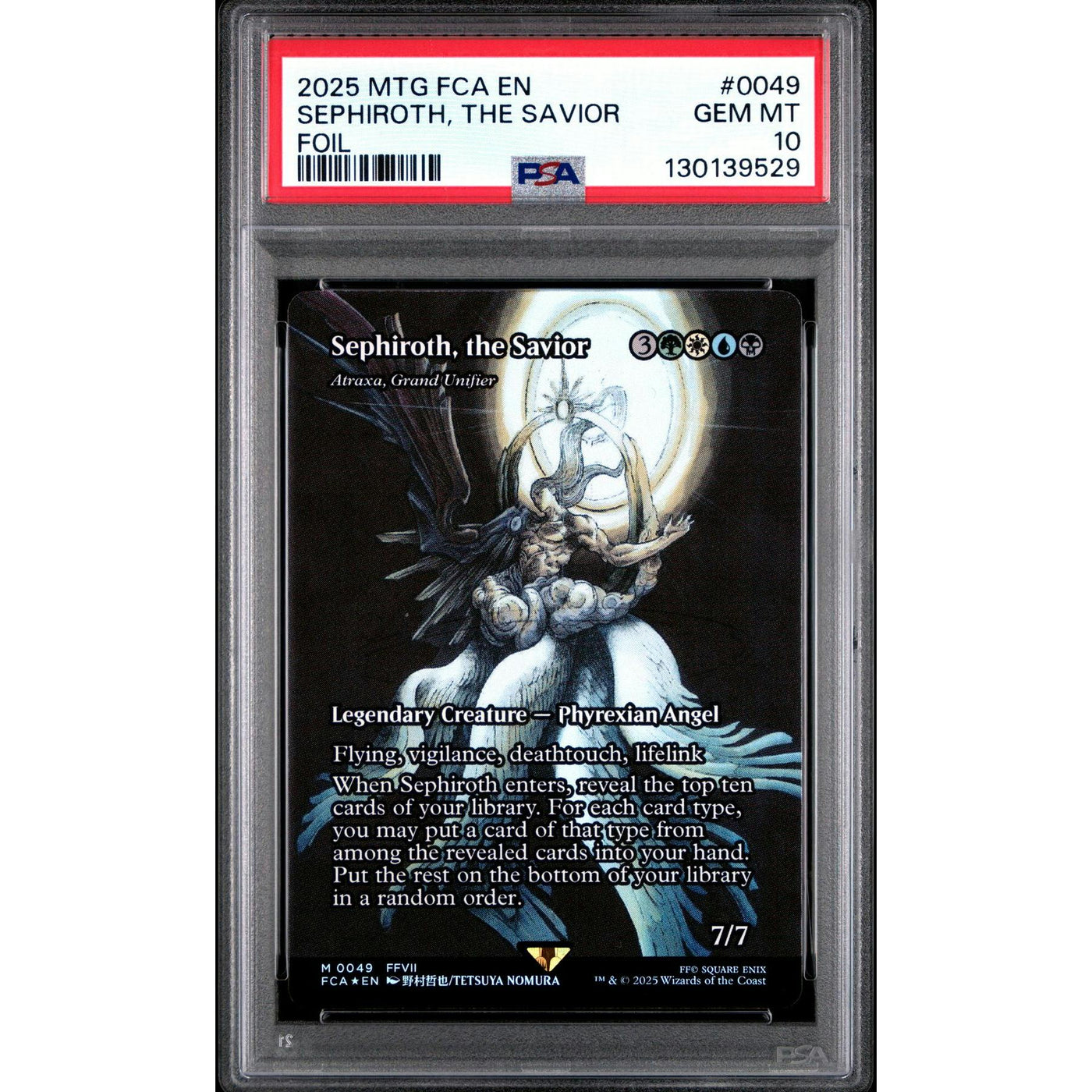 Magic the Gathering Final Fantasy Sephiroth, the Savior Atraxa, Grand Unifier FOIL PSA 10 GEM MINT