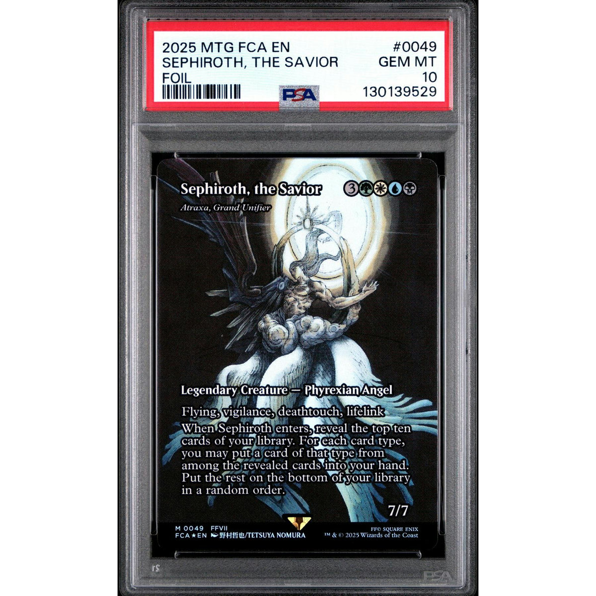 Magic the Gathering Final Fantasy Sephiroth, the Savior Atraxa, Grand Unifier FOIL PSA 10 GEM MINT