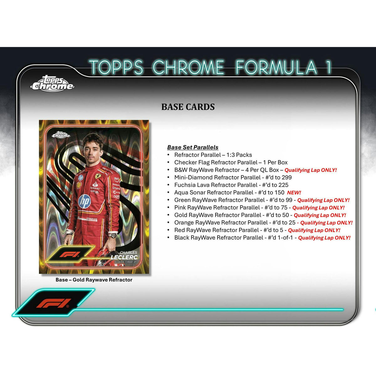 2024 Topps Chrome F1 Formula 1 Qualifying Lap Hobby 20-Box Case