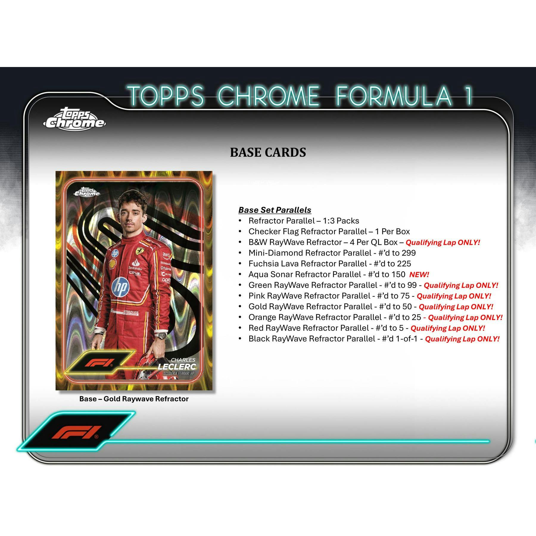 2024 Topps Chrome F1 Formula 1 Qualifying Lap Hobby Box