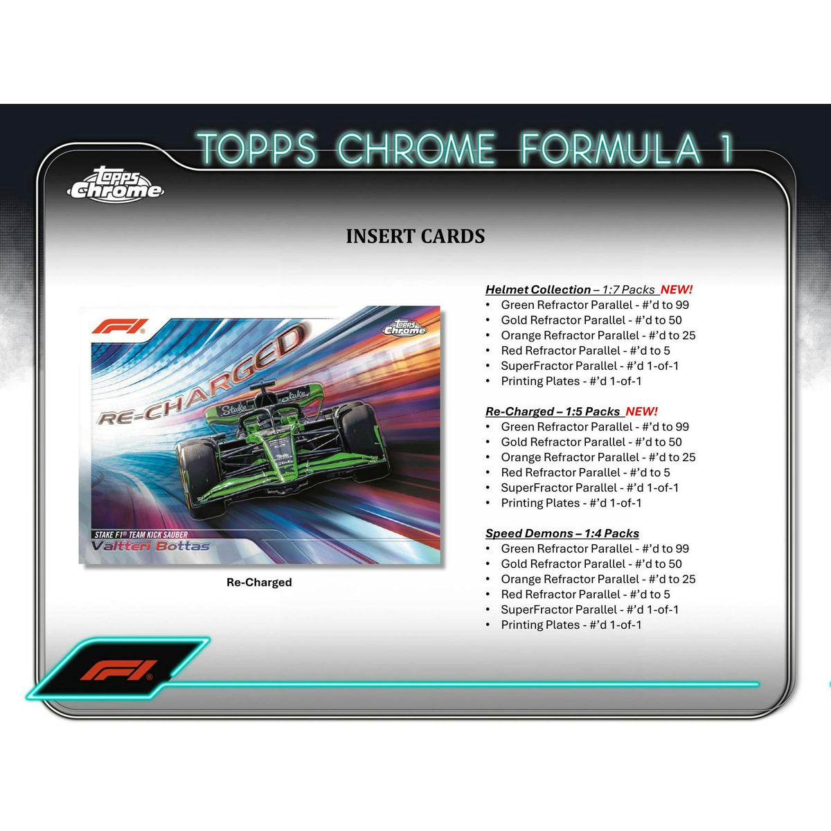 2024 Topps Chrome F1 Formula 1 Hobby Box