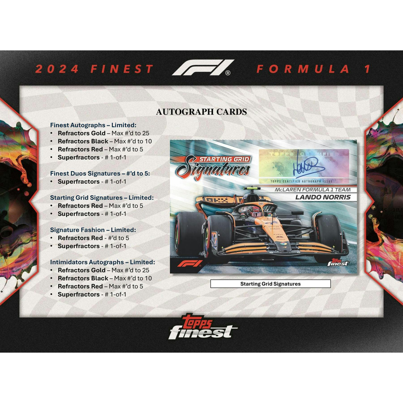 2024 Topps Finest F1 Formula 1 Hobby Box