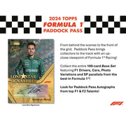 2024 Topps Paddock Pass F1 Formula 1 Hobby Box