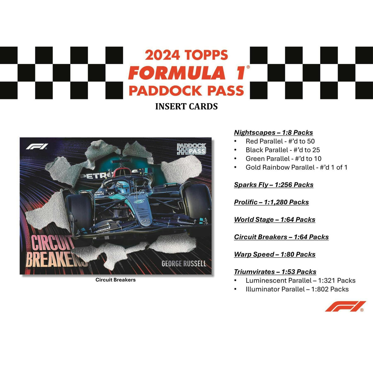 2024 Topps Paddock Pass F1 Formula 1 Hobby Pack
