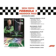 2024 Topps Paddock Pass F1 Formula 1 Hobby Box