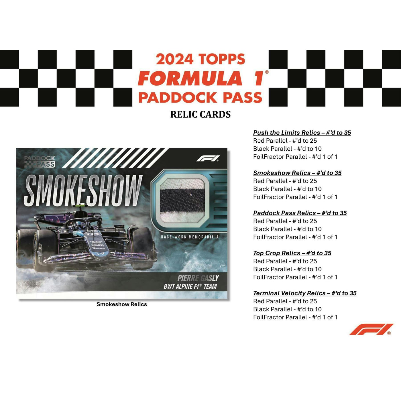 2024 Topps Paddock Pass F1 Formula 1 Hobby Pack