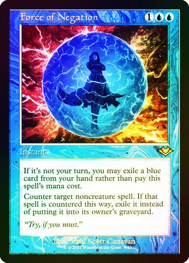 Magic the Gathering Modern Horizons Retro Frame FOIL Force of Negation NEAR MINT NM