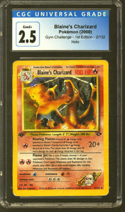 Pokemon Gym Challenge 1st Edition Blaine's Charizard 2/132 CGC 2.5