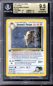 Pokemon Gym Challenge 1st Edition Giovanni's Persian 8/132 BGS 9.5 GEM MINT