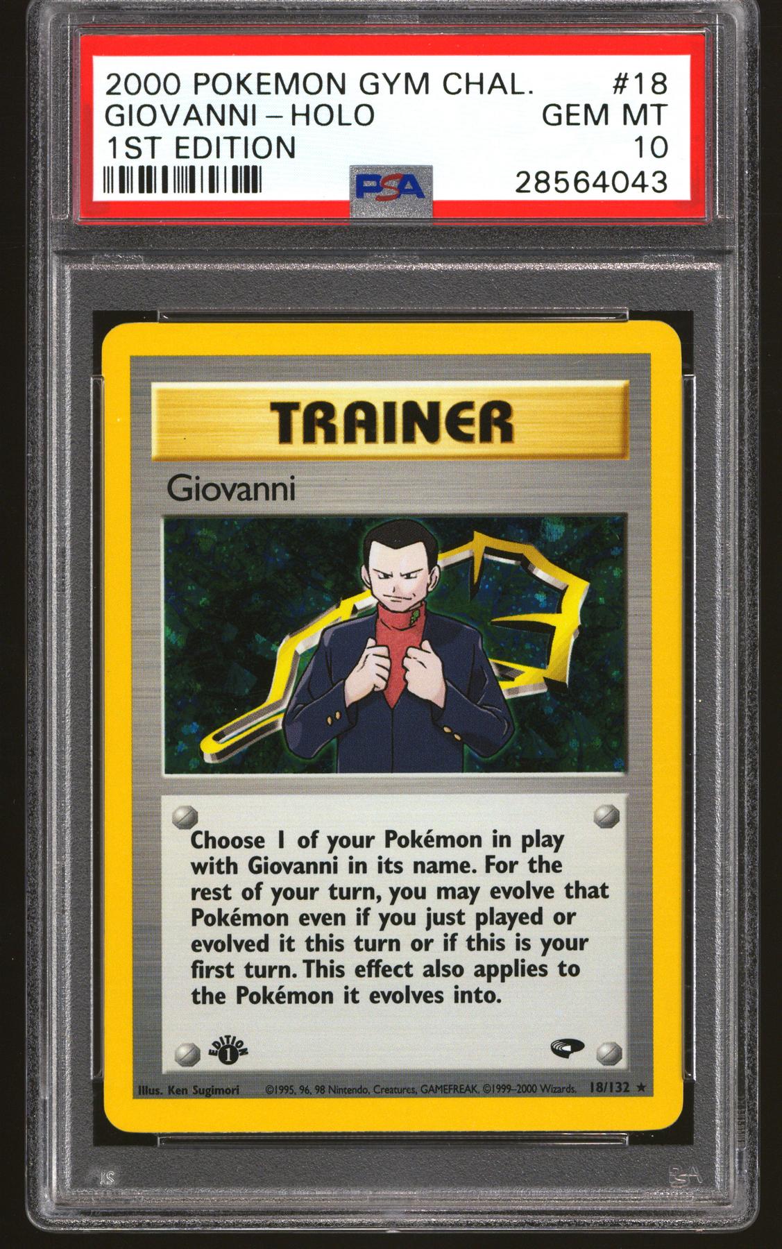 Pokemon Gym Challenge 1st Edition Giovanni 18/132 PSA 10 GEM MINT