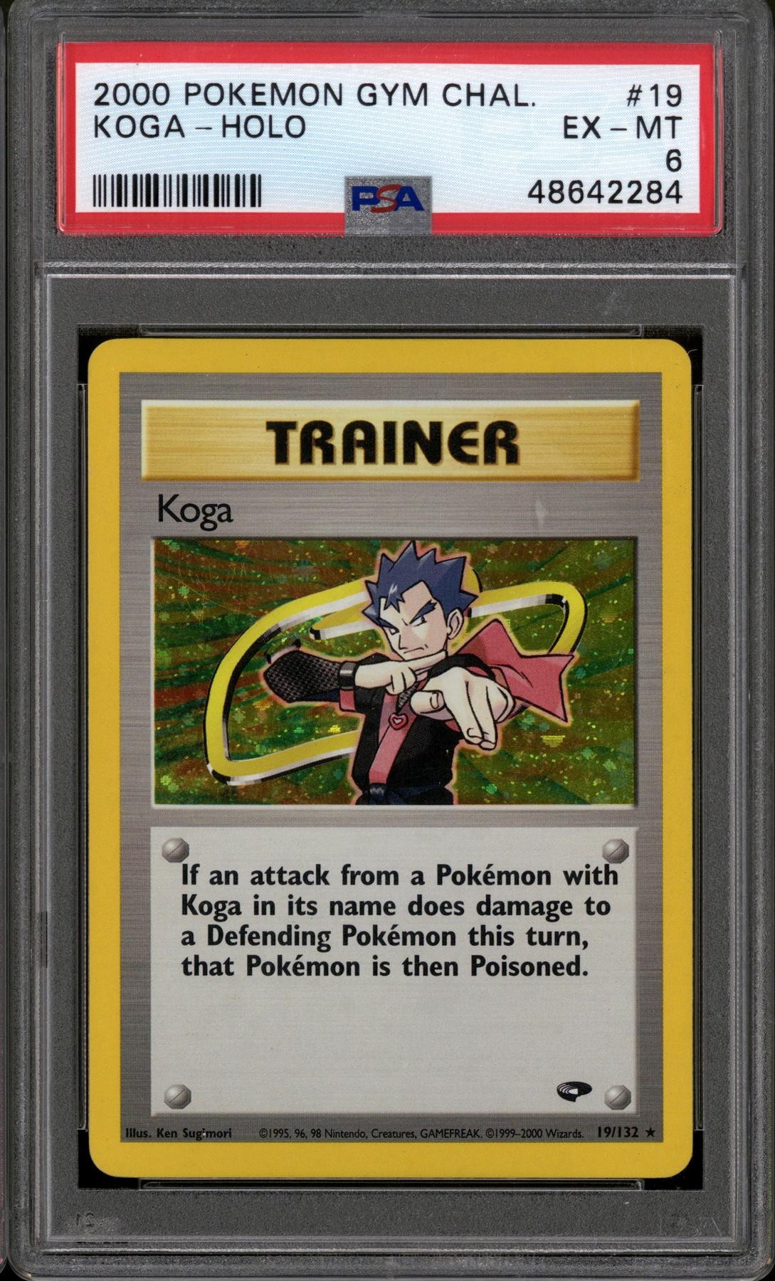Pokemon Gym Challenge Koga 19/132 PSA 6