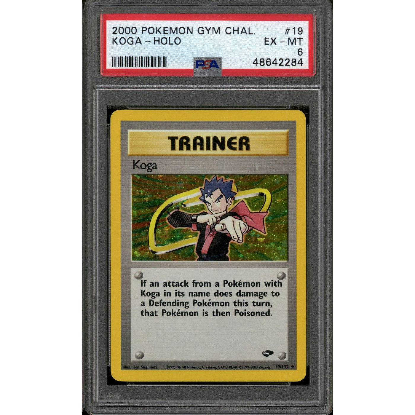 Pokemon Gym Challenge Koga 19/132 PSA 6