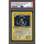 Pokemon Gym Heroes 1st Edition Lt. Surge's Magneton 8/132 PSA 5