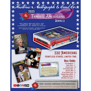 2025 Historic Autographs Famous Americans Series 2 Hobby 24-Box Case