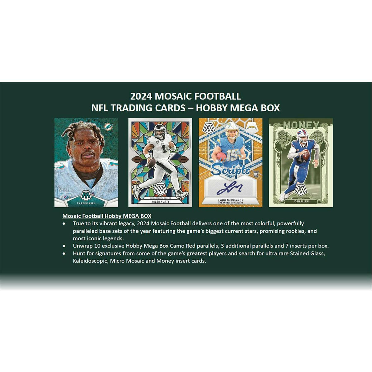 2024 Panini Mosaic Football Mega Hobby Box (Camo Red!)