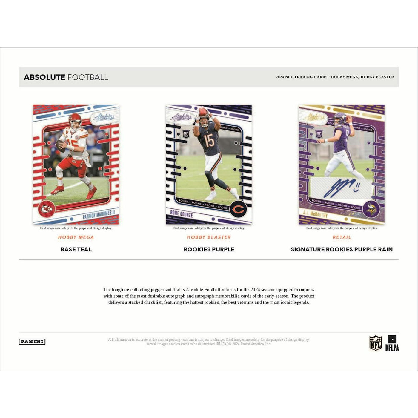 2024 Panini Absolute Football Blaster Hobby Box (Purple Parallels!)