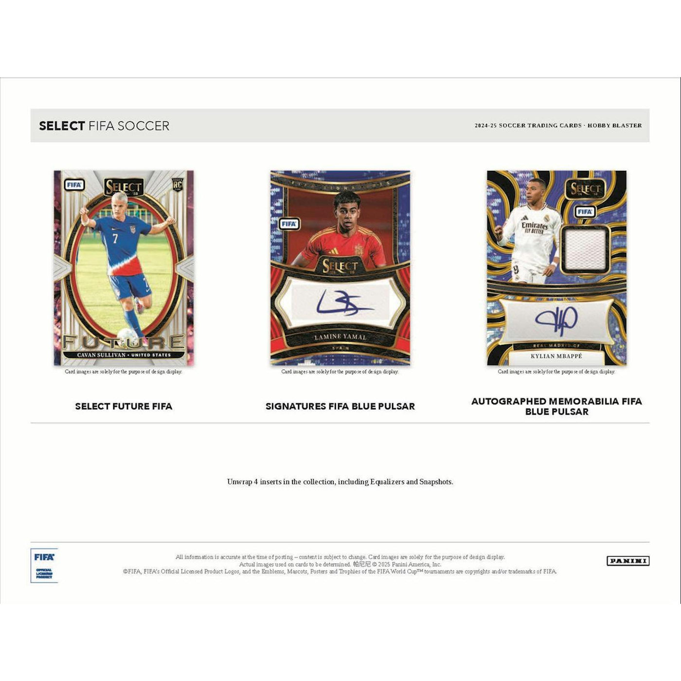 2024/25 Panini Select FIFA Soccer Blaster Hobby 20-Box Case