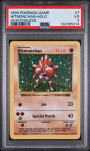 Pokemon Base Set Shadowless Hitmonchan 7/102 PSA 3