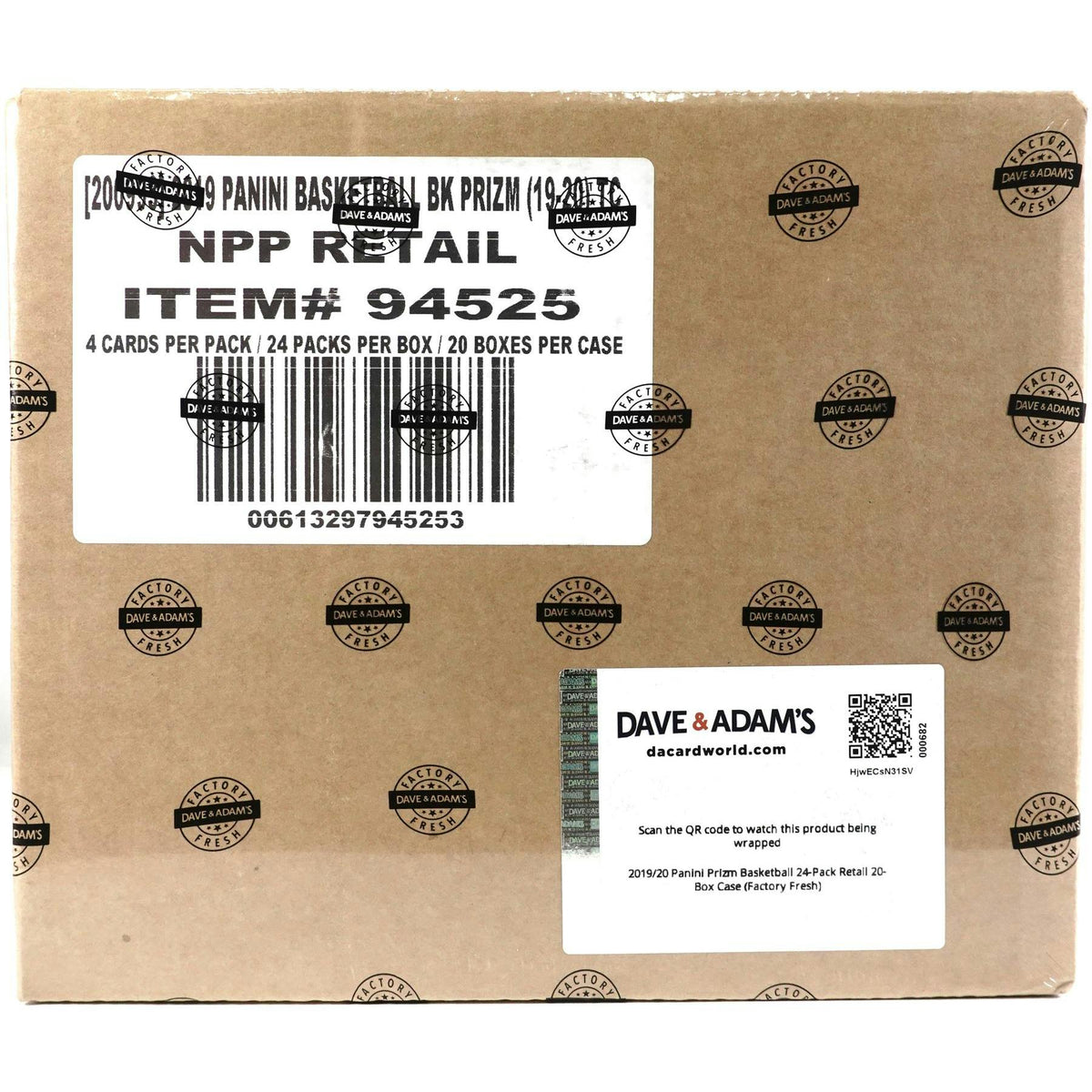 2019/20 Panini Prizm Basketball 24-Pack Retail 20-Box Case (Factory Fresh)