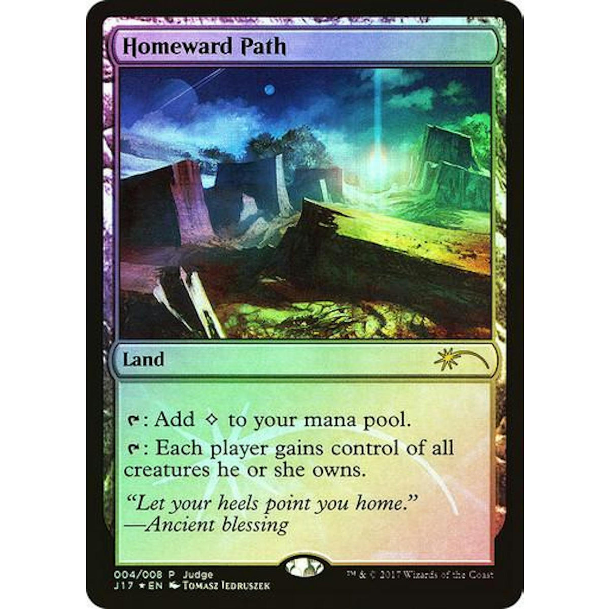 Magic the Gathering Judge Promo FOIL Homeward Path NEAR MINT NM
