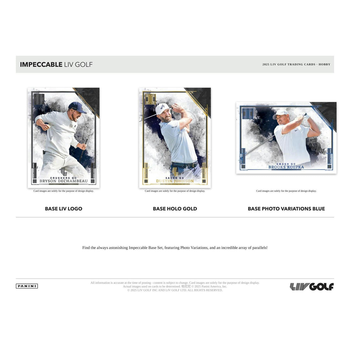 2025 Panini Impeccable LIV Golf Hobby 3-Box Case