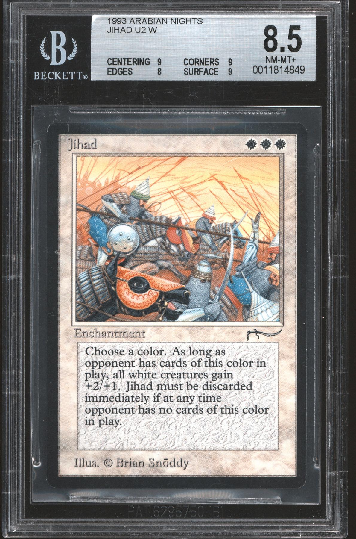 Magic the Gathering Arabian Nights Jihad BGS 8.5 (9 9 8 9) B+++ NEAR MINT NM *849