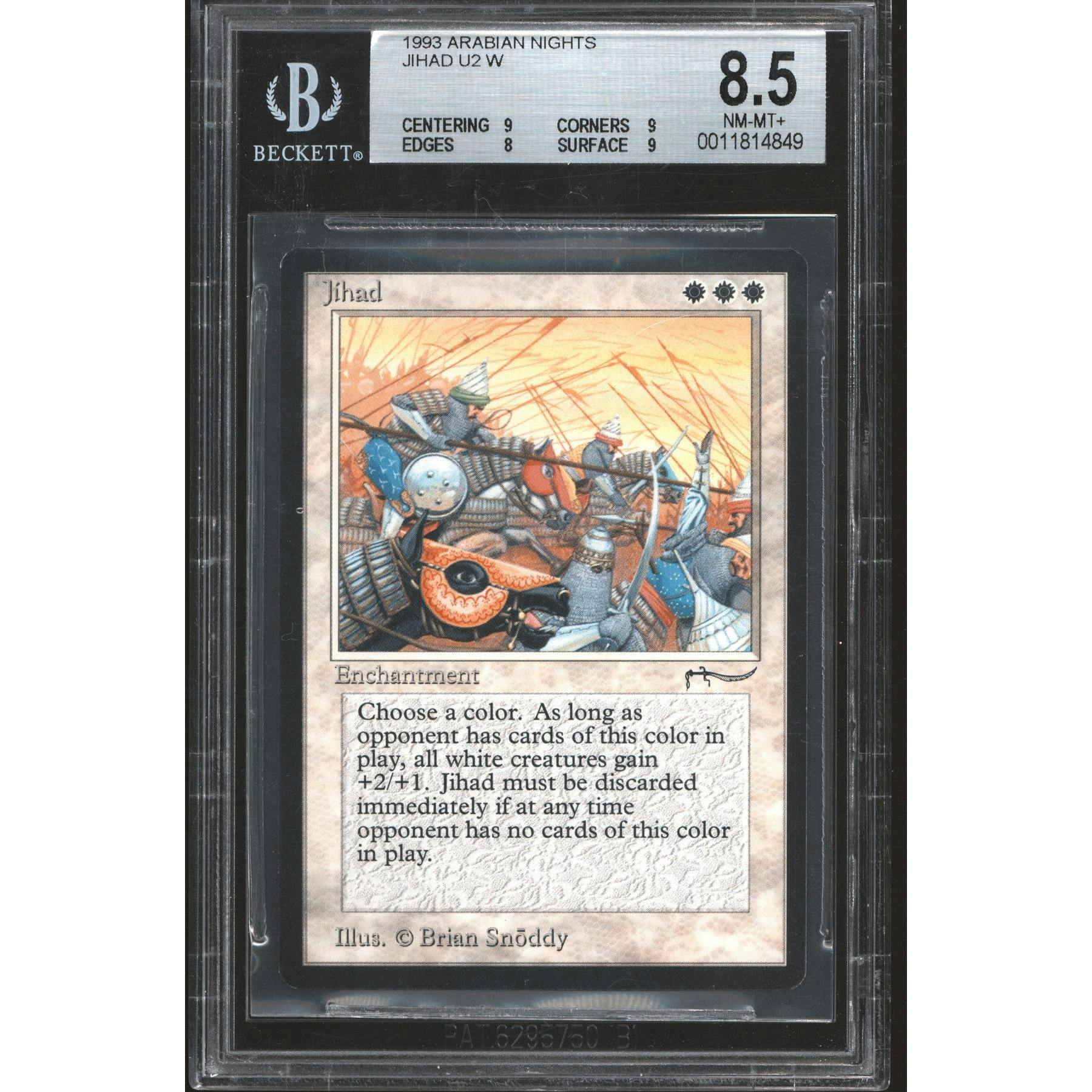Magic the Gathering Arabian Nights Jihad BGS 8.5 (9 9 8 9) B+++ NEAR MINT NM *849