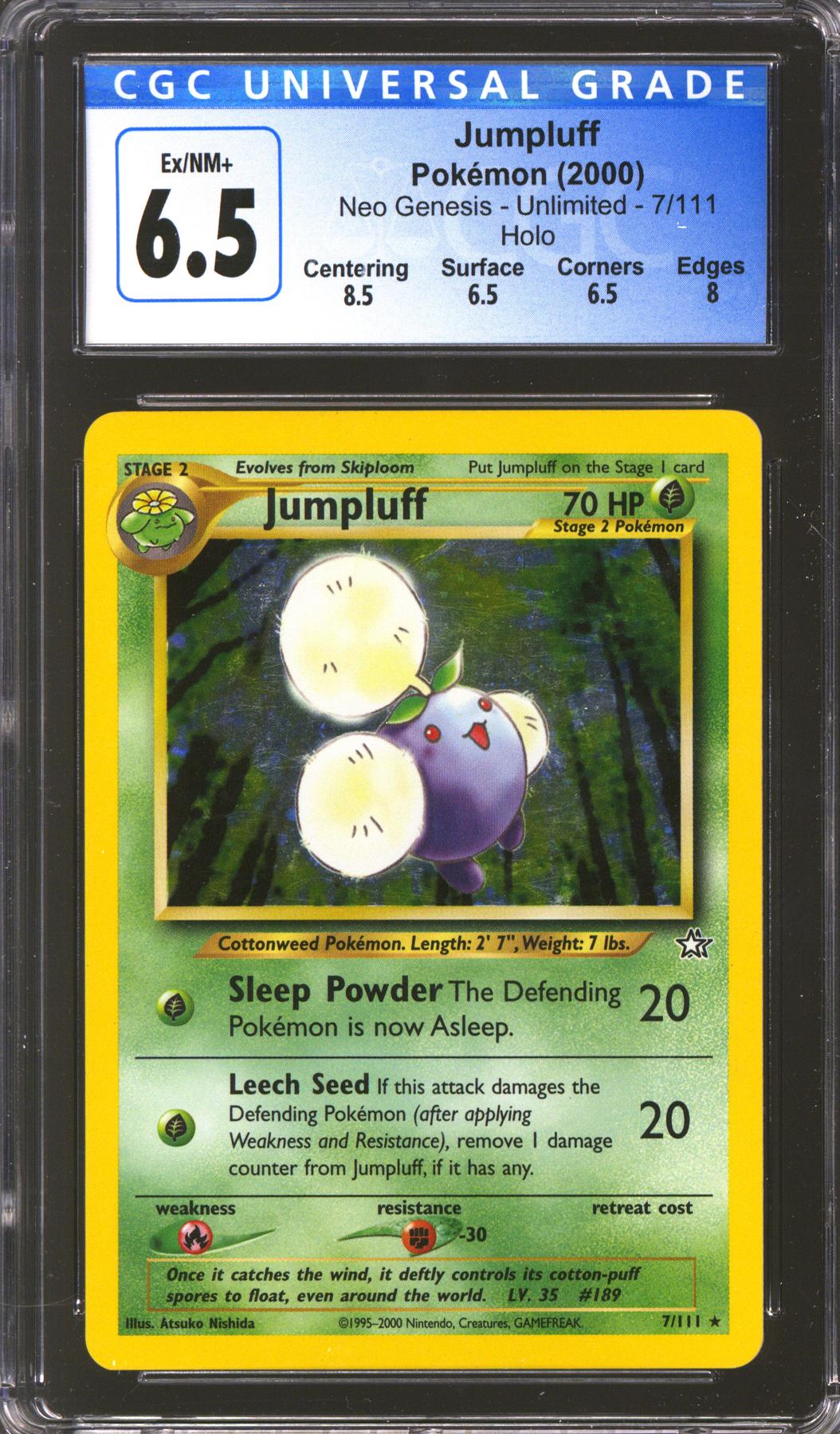Pokemon Neo Genesis Jumpluff 7/111 CGC 6.5 subs