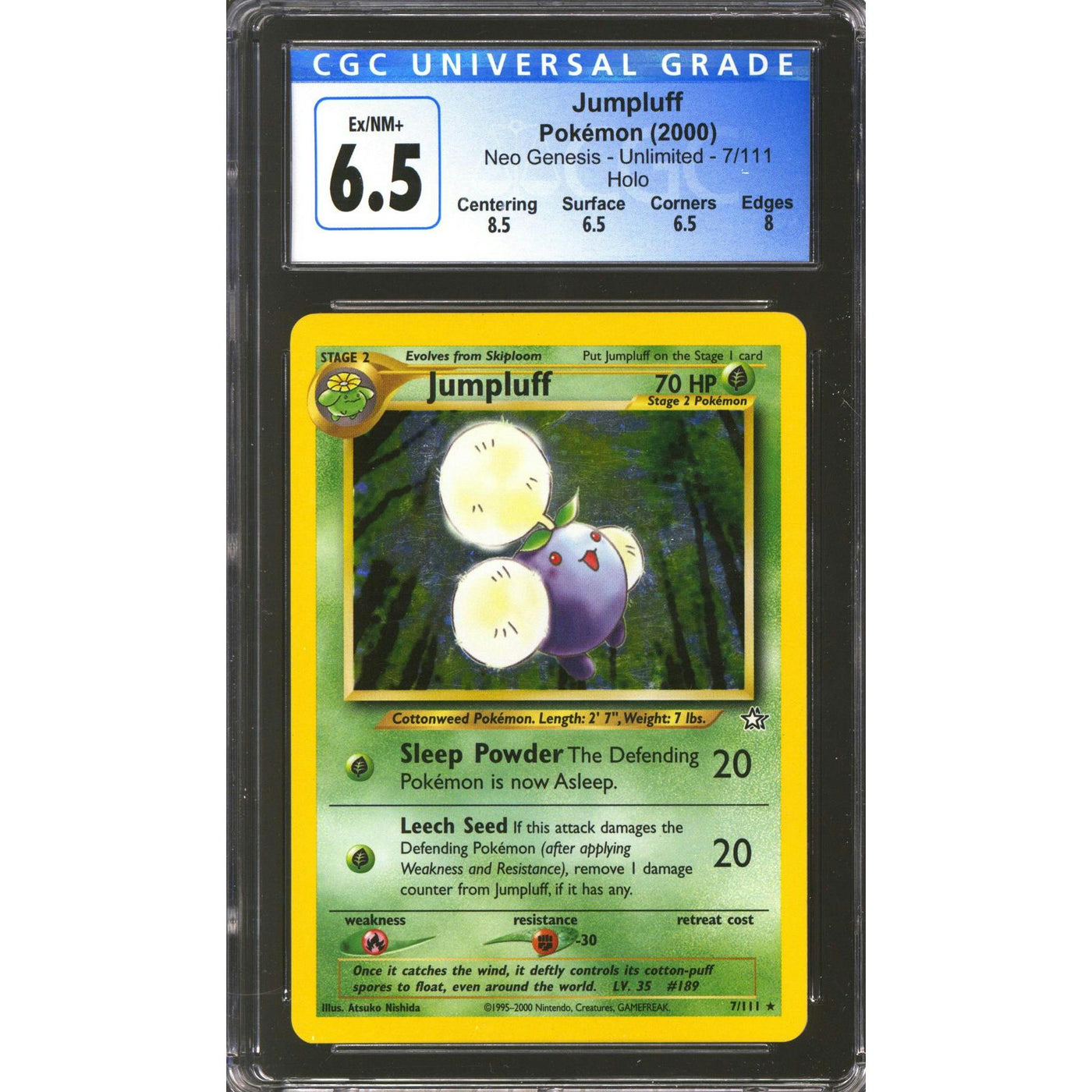 Pokemon Neo Genesis Jumpluff 7/111 CGC 6.5 subs