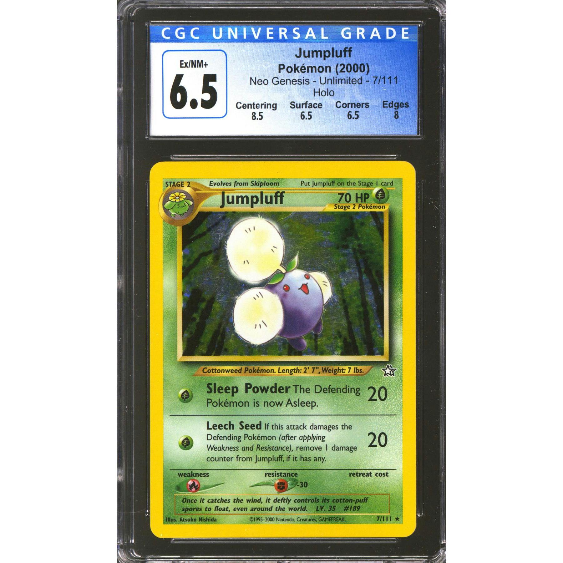 Pokemon Neo Genesis Jumpluff 7/111 CGC 6.5 subs